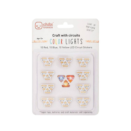 Chibitronics Red, Yellow, Blue LEDs Mega Pack