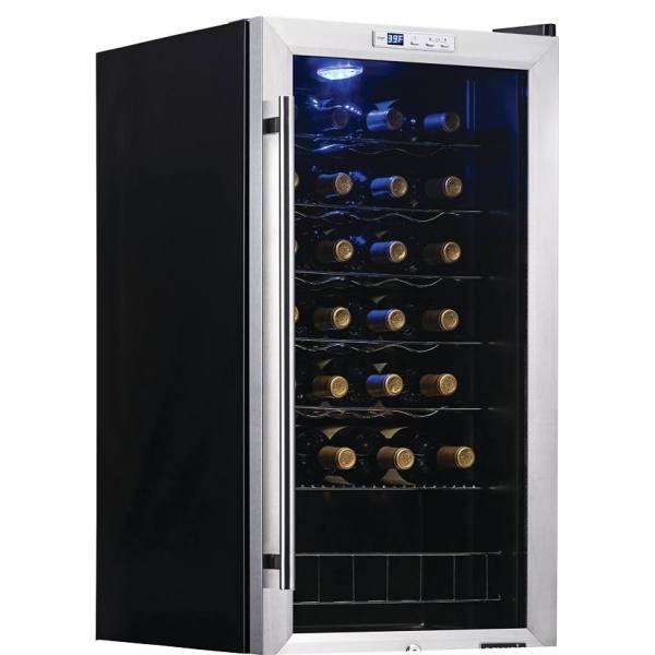 Newair 27-Bottle Wine Cooler W/ Digital Thermostat And Chrome Rack (Stainless Steel)