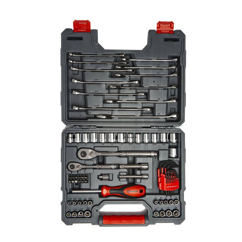 Crescent 1/4" & 3/8" Drive 6 & 12 Point Standard SAE/Metric Mechanics Tool Set, 70-Piece