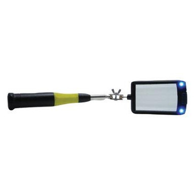 General Tools Telescoping Lighted Inspection Mirrors, 2 in x 3 in, 12 1/4 in-33 in L, 1 EA, #80560