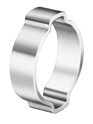 Oetiker 2-Ear Zinc-Plated Hose Clamp, 19/32 in OD, 0.551 in-0.669 in dia, 0.315 in W, 100/BG, #10100022
