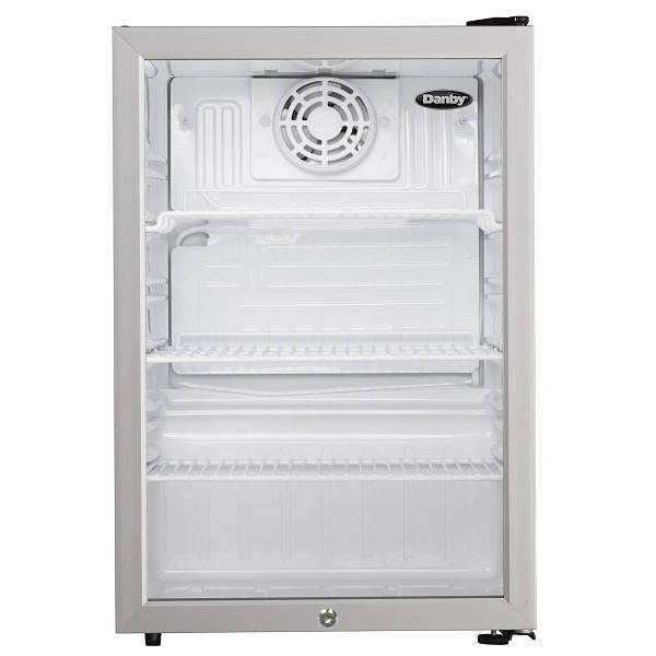 Danby 2.6 Cubic Feet Compact Glass Door Fridge, Stainless Steel