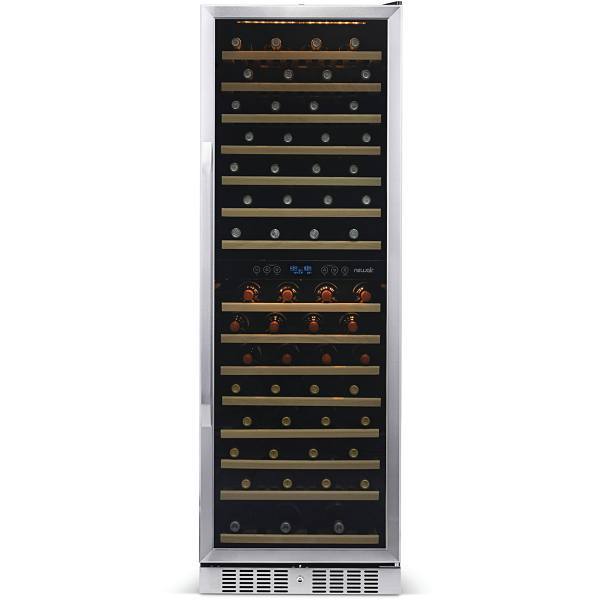 Newair 160-Bottle Dual Zone Wine Cooler Fridge (Stainless Steel)