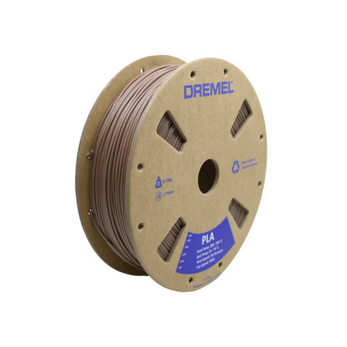 Dremel PLA Filament, Matte Finish, 1.75mm, 1.65 lb. Spool, Brown