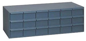 Durham Steel Drawer Storage Unit, 33-3/4"W, 18 Large Drawers