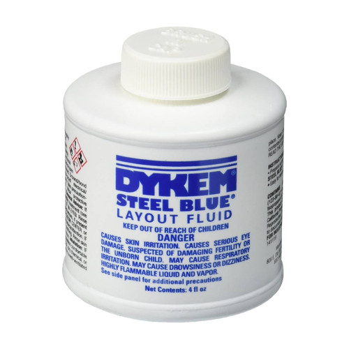 Dykem Steel Blue Layout Fluid, 4 oz. brush in cap