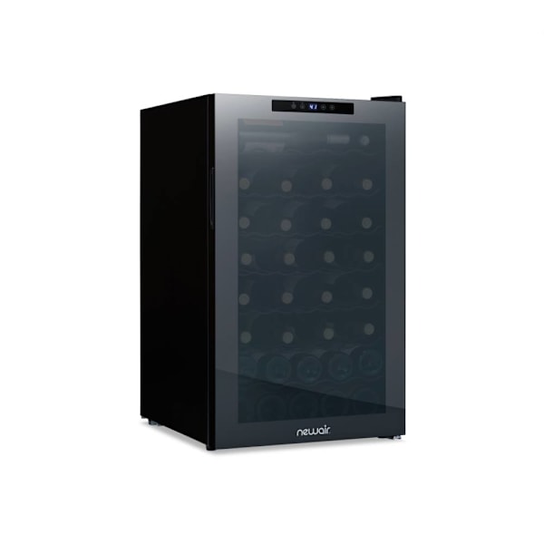 NewAir Shadow Series Wine Cooler Refrigerator 51 Bottle, Freestanding Mirrored Wine Fridge With Double-Layer Tempered Glass Door