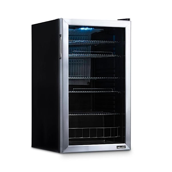 NewAir 126-Can Stainless Steel Beverage Fridge - 18.9"