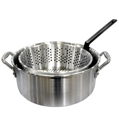 Carolina Cooker Aluminum Pot with Strainer, 10 Qt.