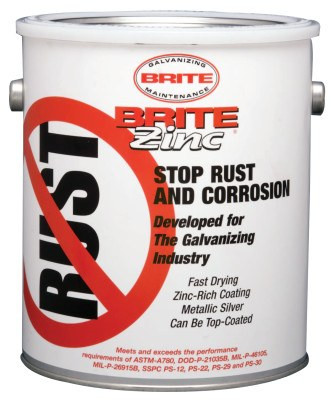 Weld-Aid Brite Zinc Cold Galv, 1 Gallon Can, 1 GAL, #B200