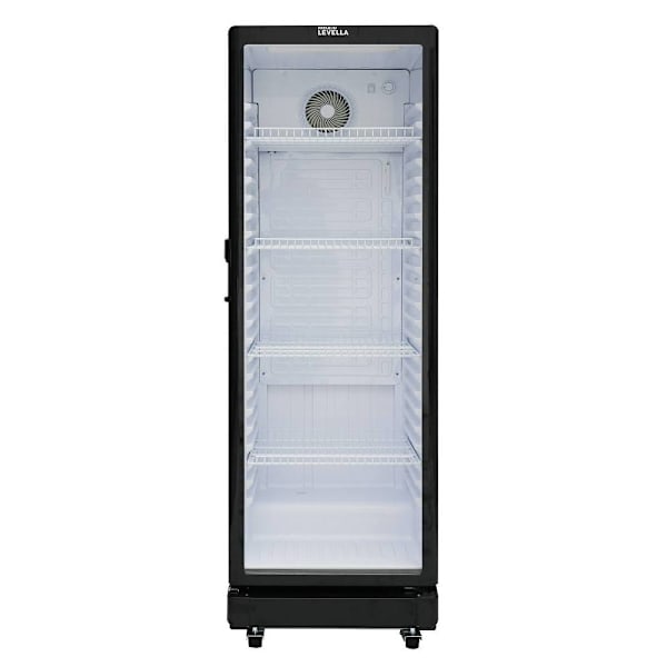 Premium Levella 10.0 Cu. Ft. Glass Door Display Fridge Prns10070dx Black