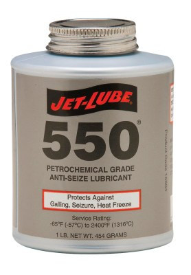 Jet-Lube 550 Nonmetallic Anti-Seize Compounds, 1 lb Brush Top Can, 12 CN/CA, #15504