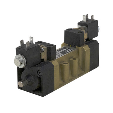 12 Volt DC 5 Way 3 Position Double Solenoid Air Valve Pneumax 1052.53.31.3.5M2