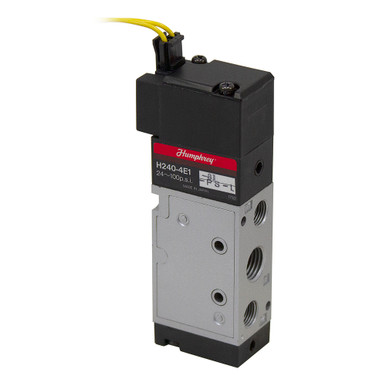 120 Volt AC 4-Way 2-Pos Humphrey Solenoid Air Valve H240-4E1-81-PS-L