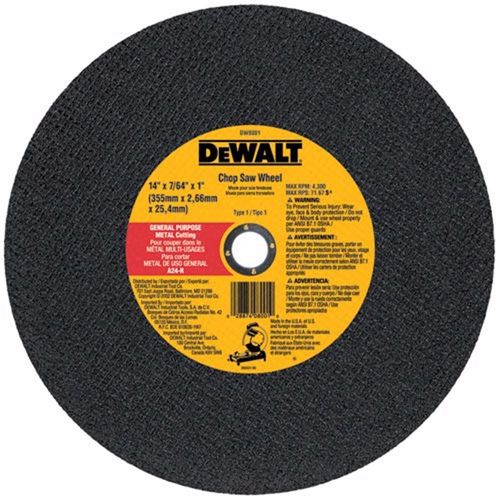 14" Metal Cutting Chop Saw Wheel Type 1 Dewalt