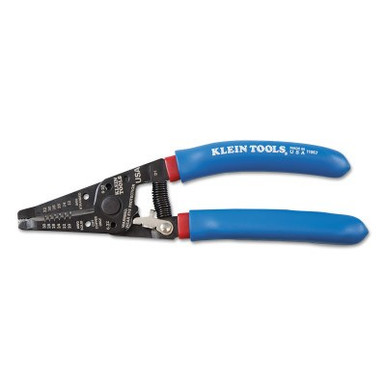 Klein Tools Kurve Wire Strippers/Cutters, 20-30 AWG Solid; 22-32 AWG Stranded, Blue/Red, 1/EA, #11057