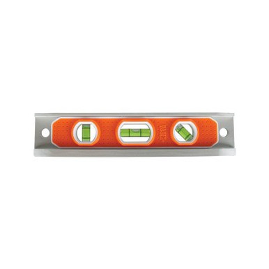 Klein Tools Torpedo Levels, 9 in, 3 Vials, Aluminium, Magnetic, V-Grooved, 1 EA, #935R