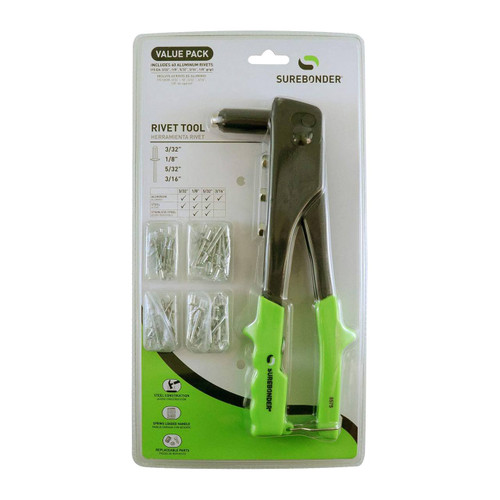 Surebonder Light Duty Rivet Tool, with 60 Rivets