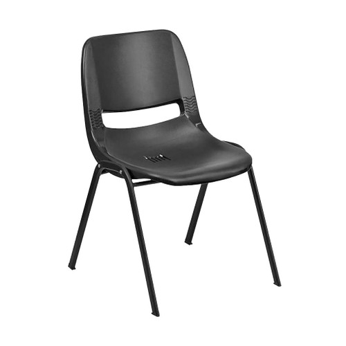 Flash Furniture Hercules 16" Stack Chair, Black
