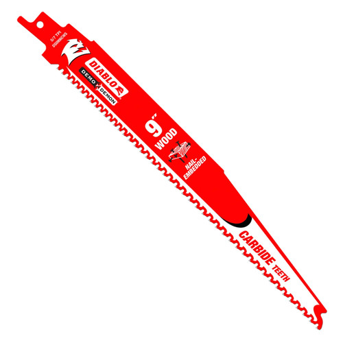 Diablo Demo Demon Carbide Reciprocating Blade, 9"