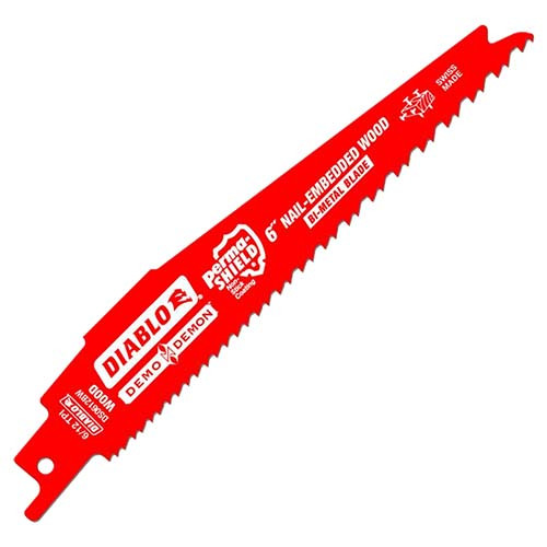 Diablo Demo Demon Bi-Metal Reciprocating Blades, 6", 6-12 TPI