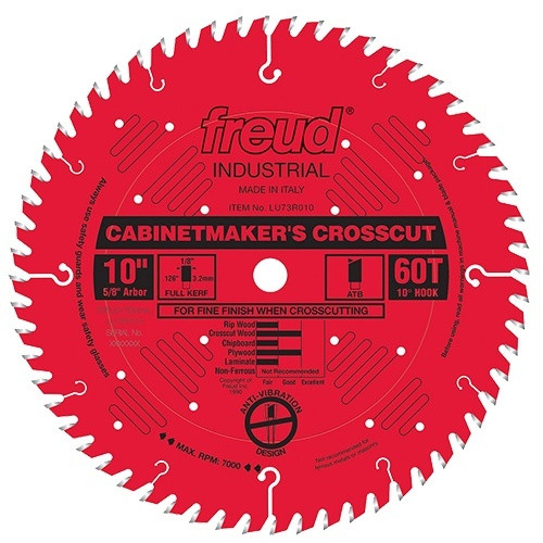 Freud Cabinetmaker's Crosscut Blade LU73R, 10"