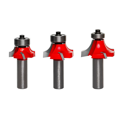 Freud 3-Piece Round Over/Beading Bit Sets 1/2" Shank