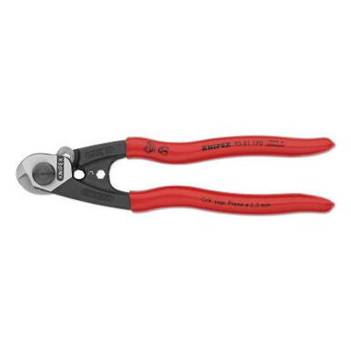 Knipex Knipex Wire Rope Cutters, 7 1/2 in, Shear Cut; Precise Crimping, 1/EA, #9561190