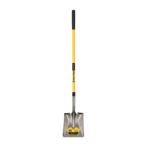 Truper 31199 48-inch Square Point Shovel, Yellow, with fiberglass handle