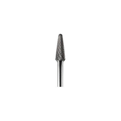 Pferd Carbide Taper/Radius Bur Bit, 1/2"Dia. x 1 1/8"L Cut, 1/4" Shank, Alt. Diamond, 1/EA, #25162