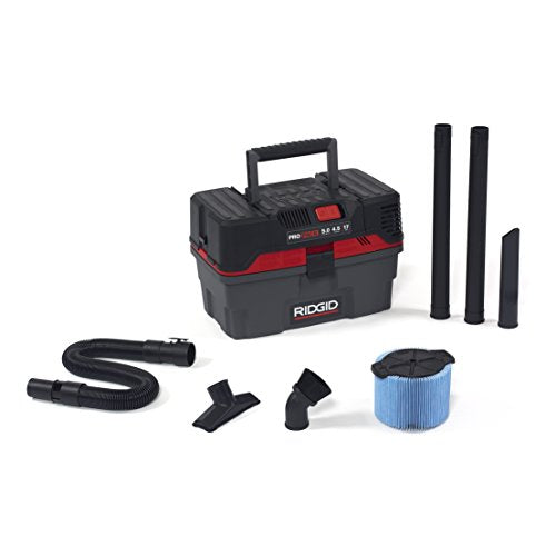 Ridgid 50318 Pro Pack Wet/Dry Vacuum, 5 Gallon, Red