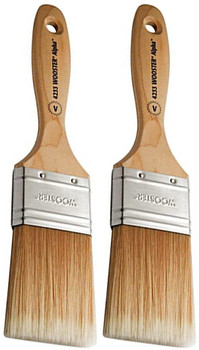 Wooster Genuine 2" Alpha Flat Paintbrush 2-Pack, 4233-2-2PK