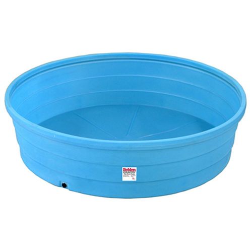 9' Diameter x 2'-4" Deep Round Poly Stock Tank, 1000 Gallons