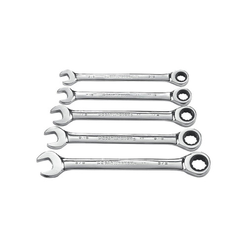 GearWrench 12-Point Ratcheting Combination SAE Wrench Set, 5-Piece