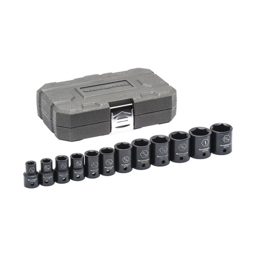 GearWrench 1/2" Drive 6-Point Standard Impact SAE Sockets, 12-piece Set