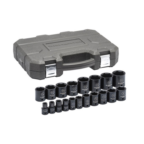 GearWrench 1/2" Drive 6-Point Standard Impact SAE Sockets, 19-piece Set