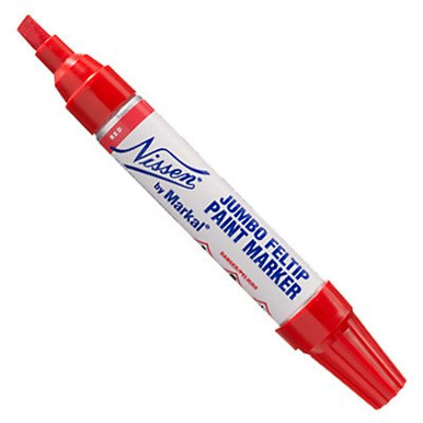 Markal Liquid Paint Markers, 5/16" (8 mm) Tip, Red, 24/CA, #28792
