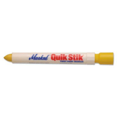 Markal Quik Stik Markers, 11/16 in dia, 6 in, Black, 12/BX, #61050