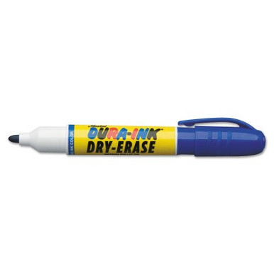 Markal Dura-Ink Dry Erase Markers, Blue, 1/8 in, Felt, 12/BX, #96572
