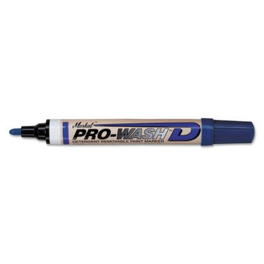 Markal PRO-WASH D Detergent Removable Markers, 1/8 in Tip, Medium, Blue, 1/MKR, #97015