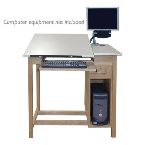 Hann CAD Drafting & Drawing Table w/CPU Cabinet & Drawer