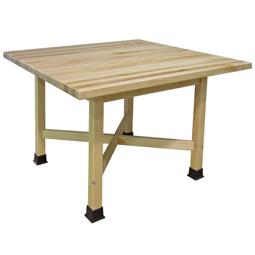 Hann 4-Student Table, 48"W x 48"D x 36"H, Maple Top