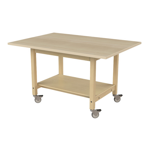 Hann Project/STEM Worktable 60"W x 42"D x 36"H, HPL Top, Casters