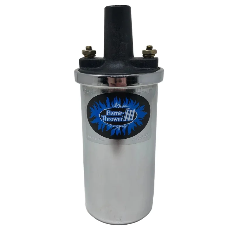 44001 PerTronix Flame-Thrower III Oil Filled Coil – 0.32 Ohm – 45000 Volt – Chrome