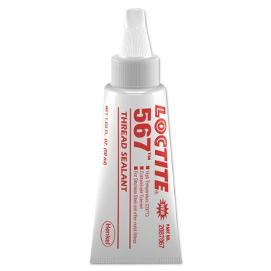 Loctite 567 High Temperature PST Thread Sealant, 50 mL Tube, Off-White, 1/EA