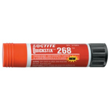 Loctite QuickStix 268 Threadlockers, High Strength, 9 g, 3/4 in Thread, Red, 1/EA