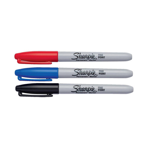 Sharpie Marker Set, Fine Point, 3-Piece, Assorted Colors