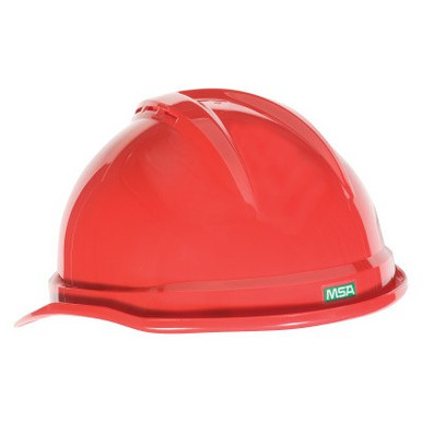 MSA V-Gard 500 Vented Hard Hat Cap Style, 6 Point Fas-Trac, Red, 1/EA, #10034031
