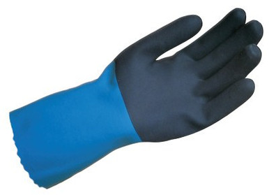 MAPA Professional StanZoil NL-52 Gloves, Blue/Black, Rough Finish, Large, 12 PR/BG, #337420