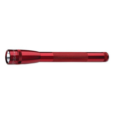 MAG-Lite Mini Maglite LED Flashlight, 2 AA, Red, 1 EA, #SP2203H